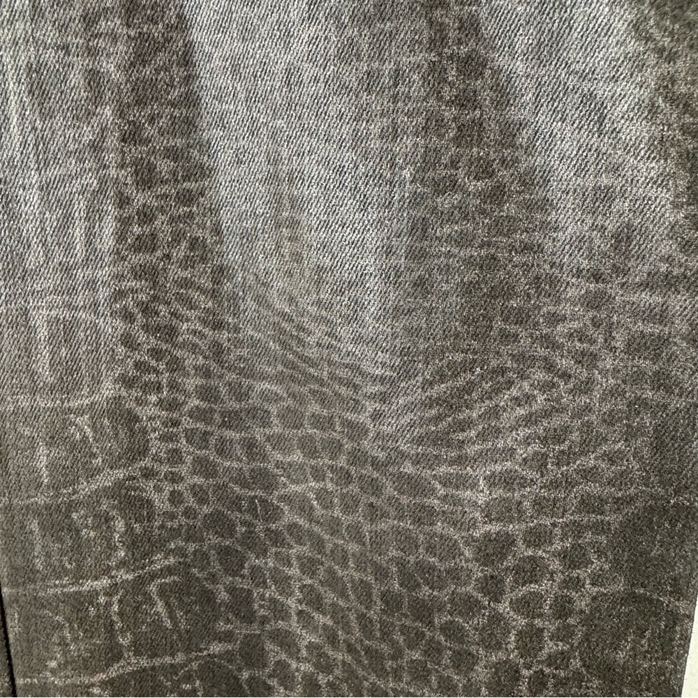 Rich & Skinny jeans brown croc print waxed coated jeans NWT - Picture 9 of 13